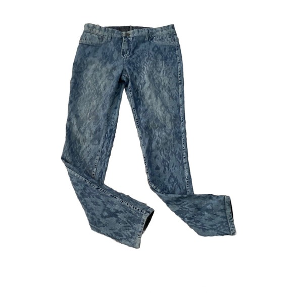 EXPRESS Two Chic Ways Reversible Denim LEGGING Mid Rise Jeans Womens Size 8R - Picture 4 of 9